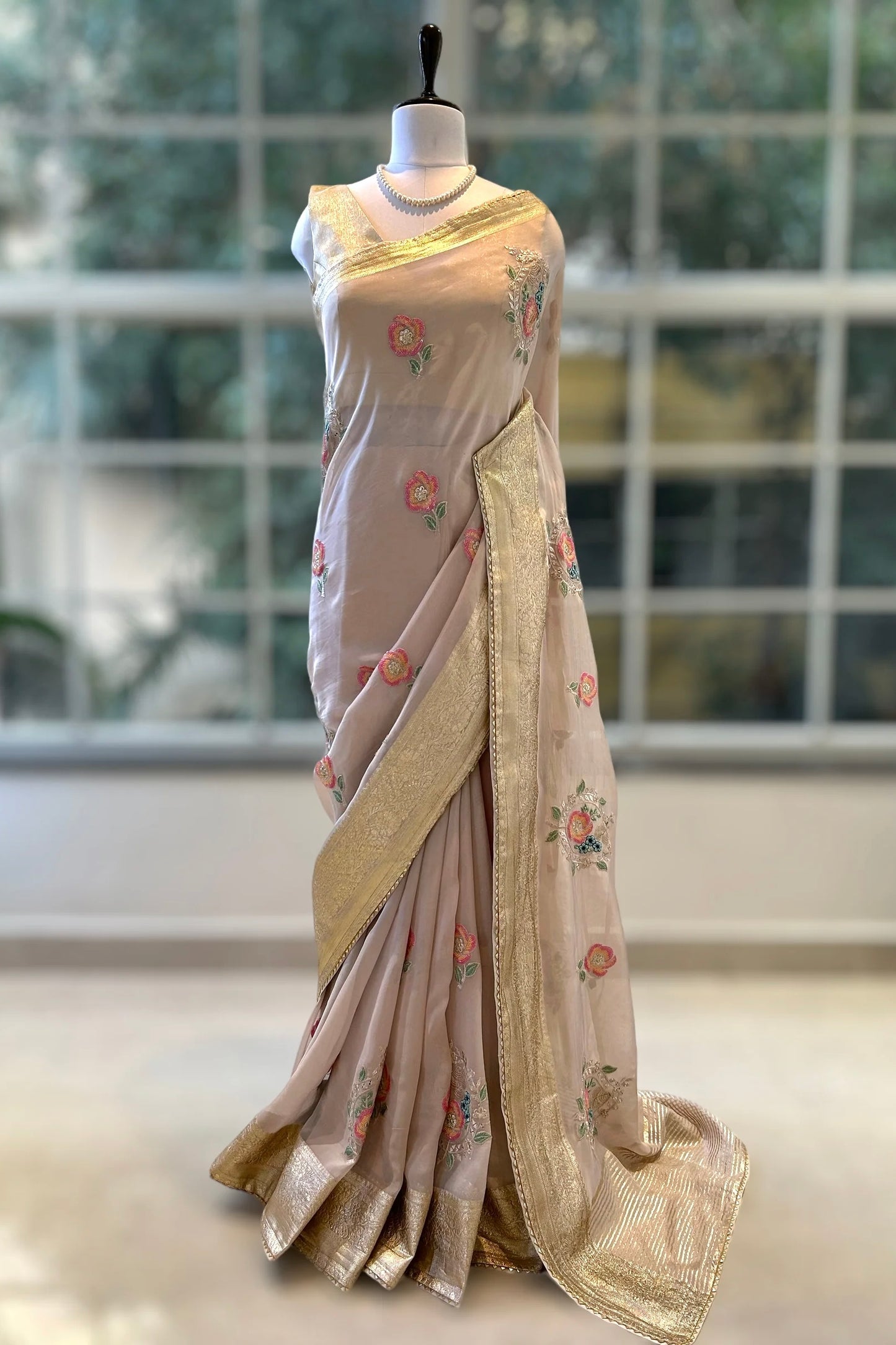 Pure organza saree