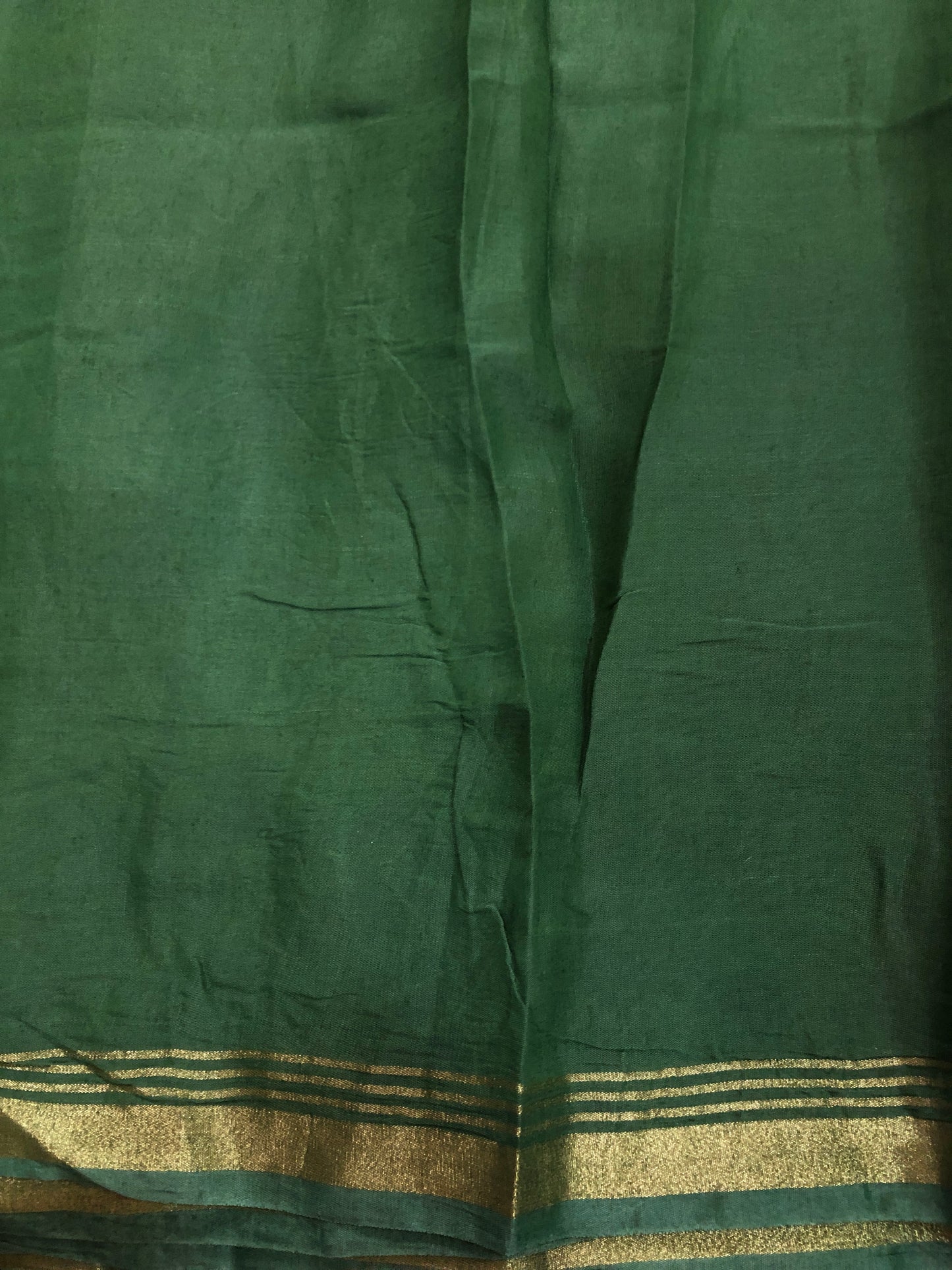 Embroidered Cotton Saree - Green