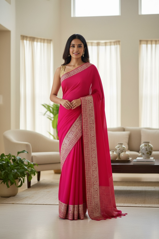 Dola silk saree - Pink