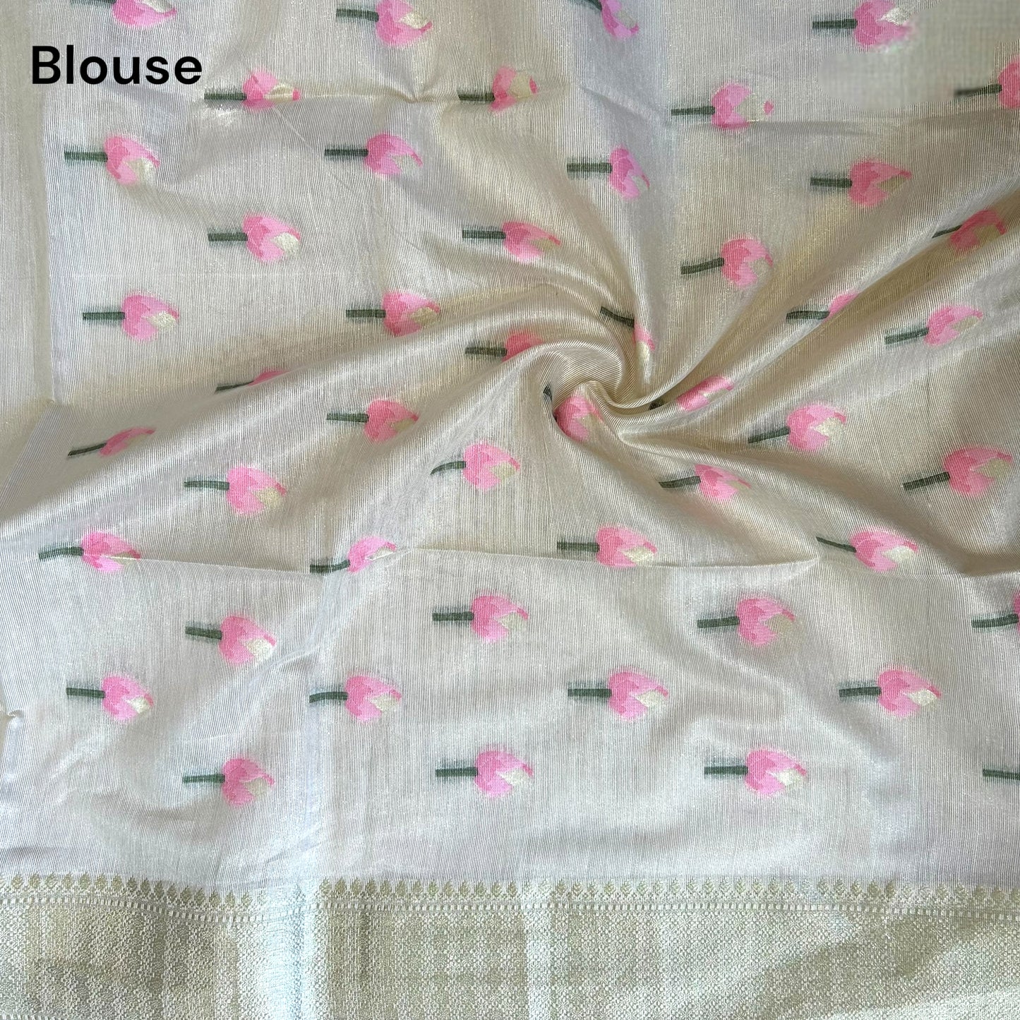 Lotus handloom saree - Beige