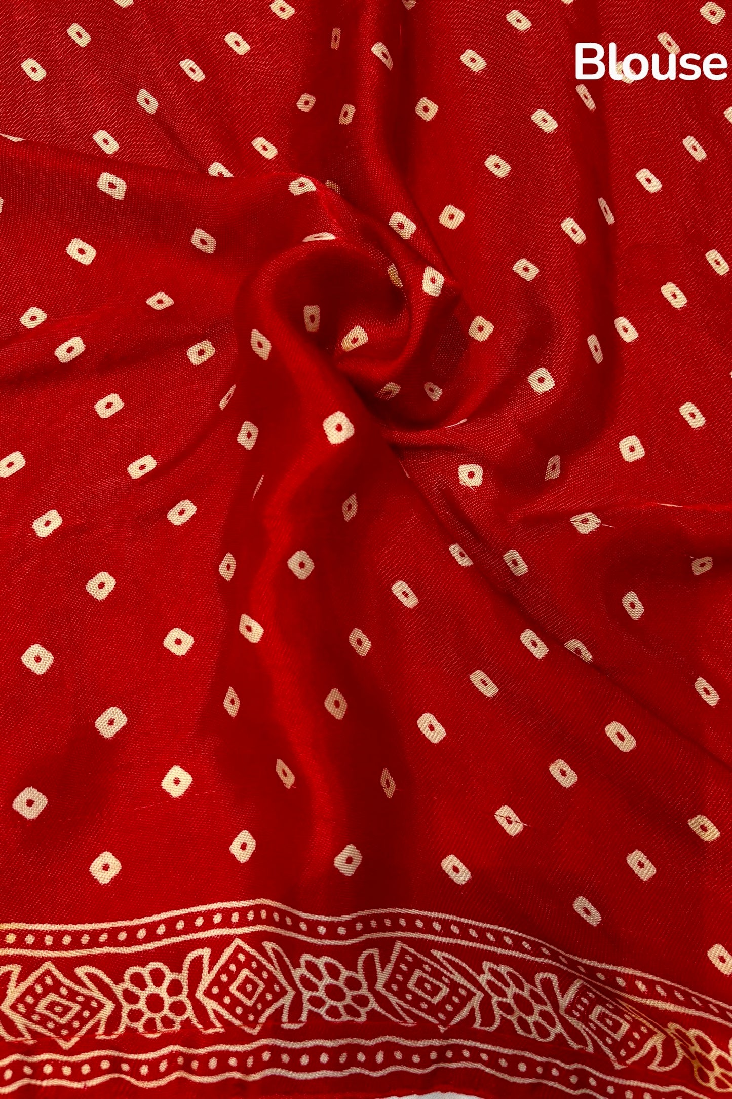 Red gotta work modal silk saree