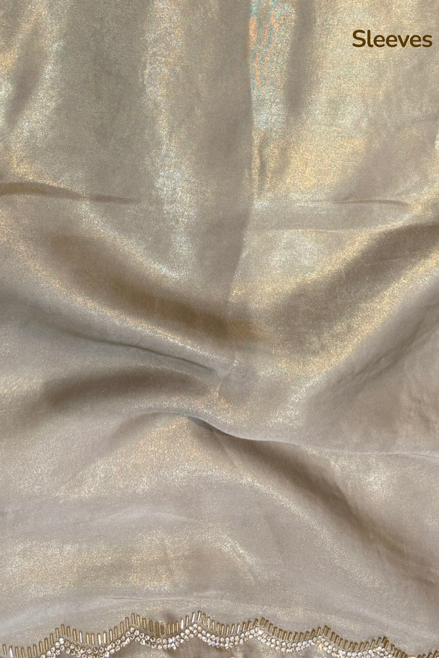 Golden foil embellished saree