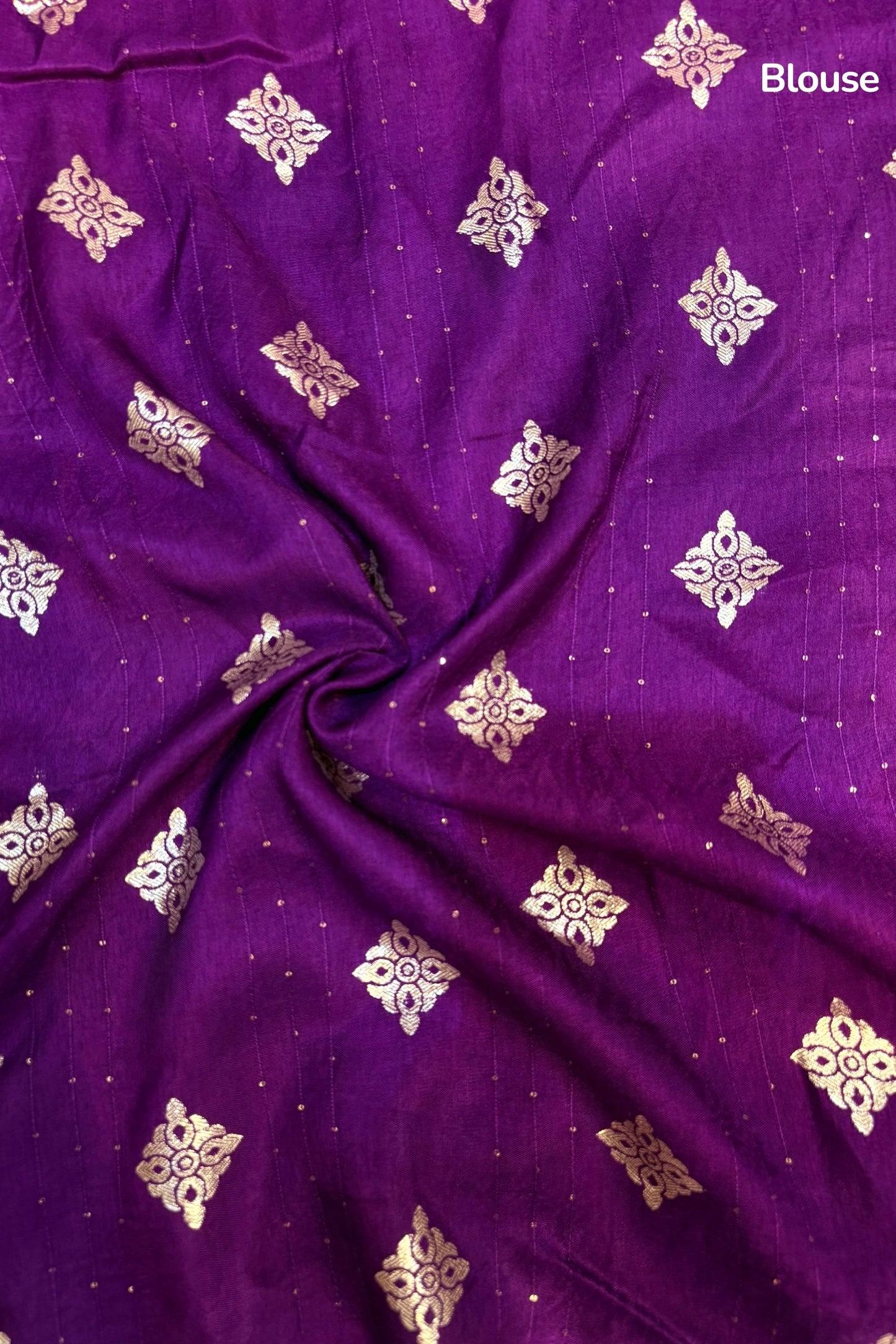 Peacock pure dola silk zari saree - Violet