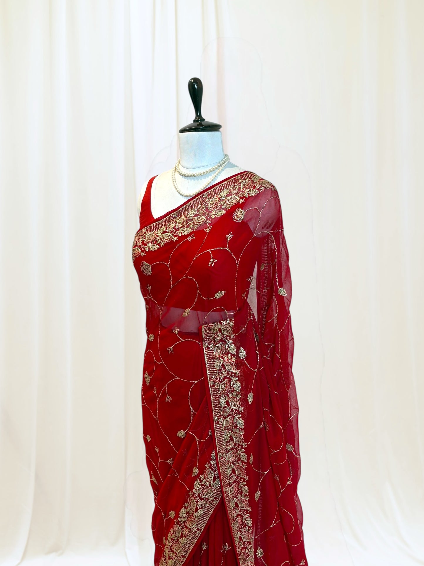 Soft Chiffon Saree Perfect For The Season - Red