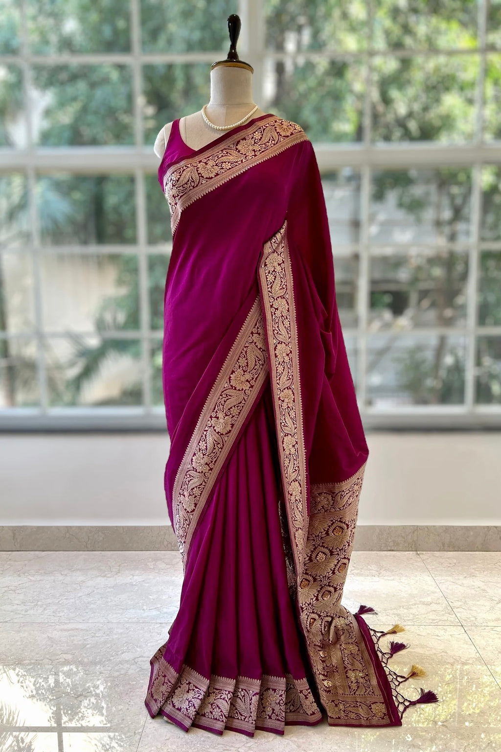 Soft silk saree - Wine
