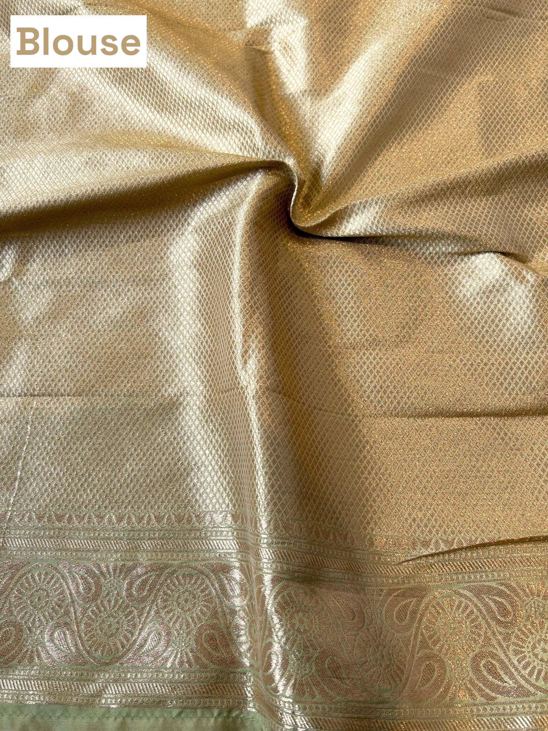 Soft silk zariwork saree - White
