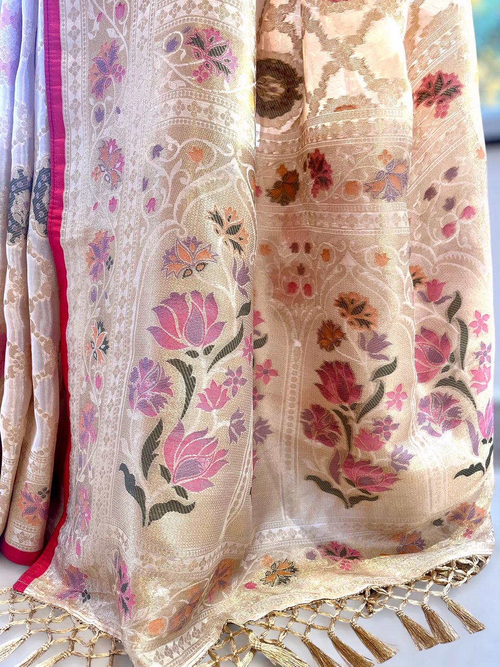 Premium Silk zari saree - Golden