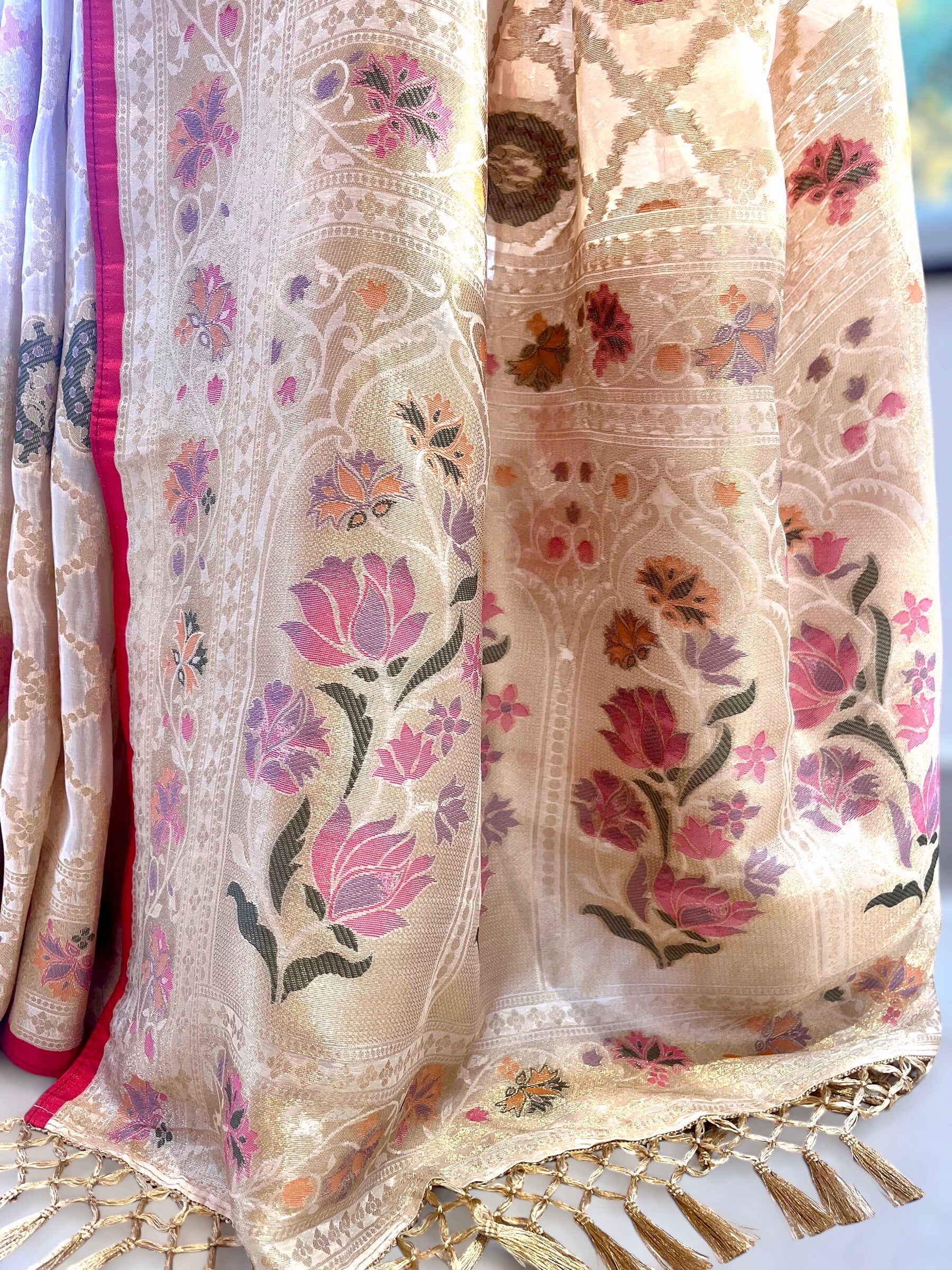 Premium Silk zari saree - Golden