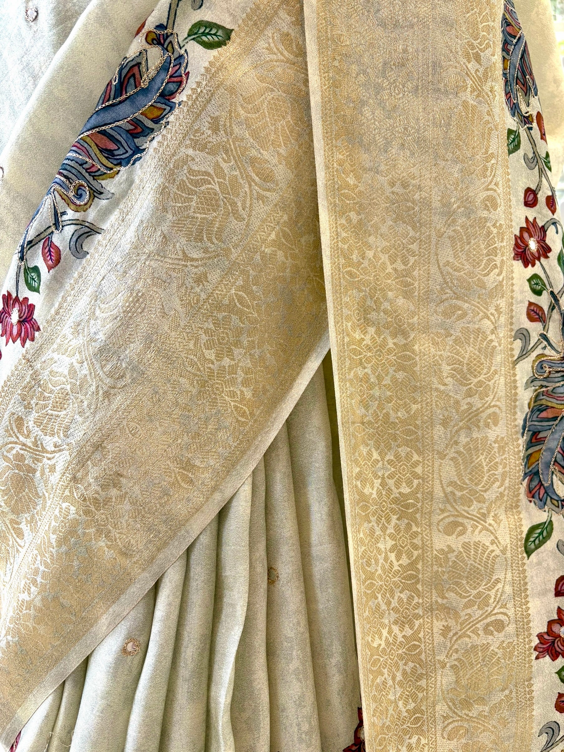 Digital print soft falling silk saree