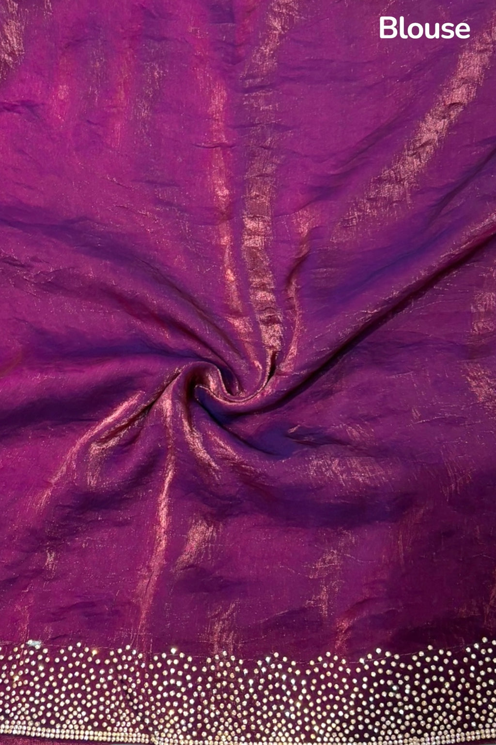 Wine swarovski fendy satin saree