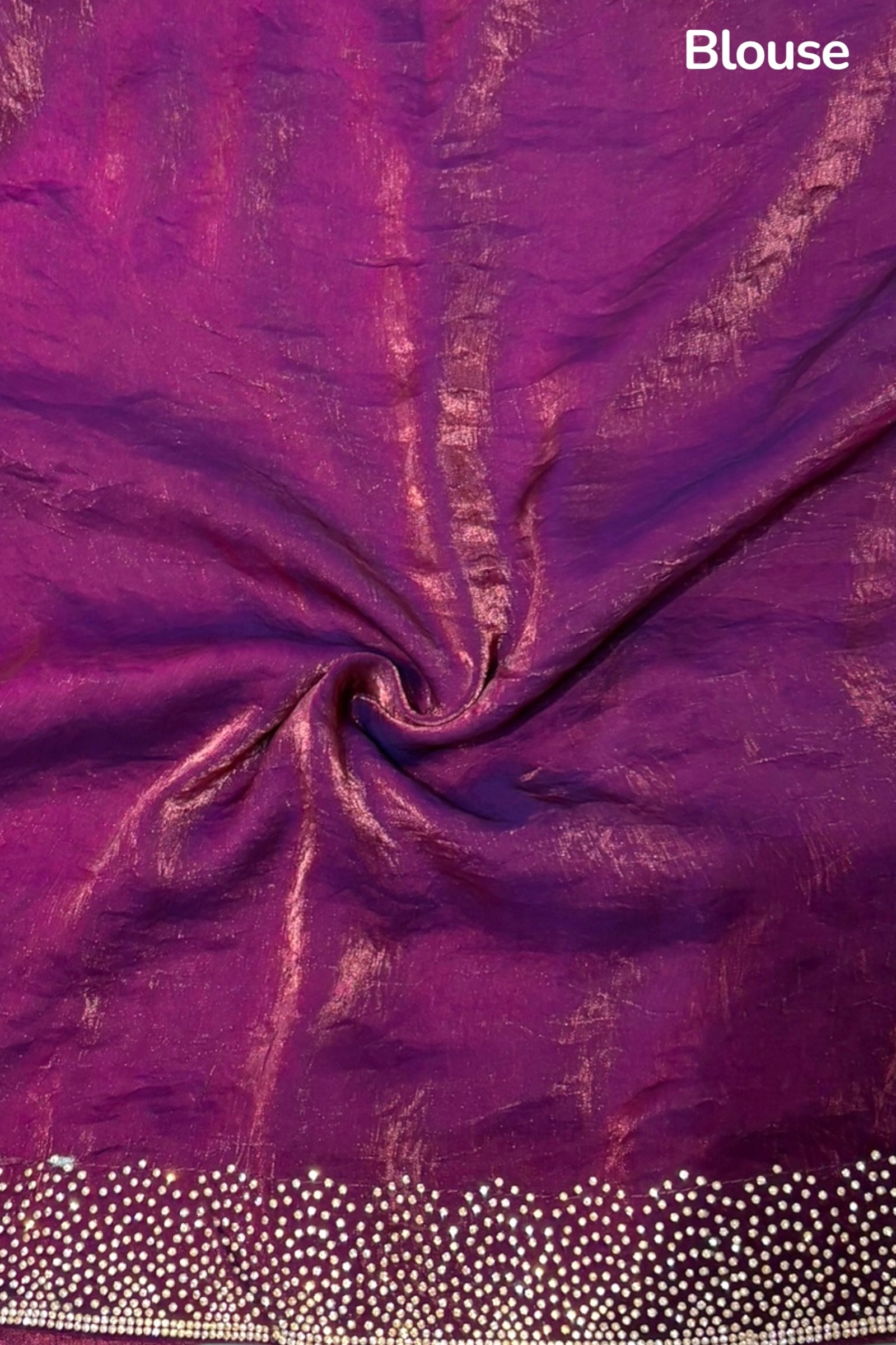 Wine swarovski fendy satin saree