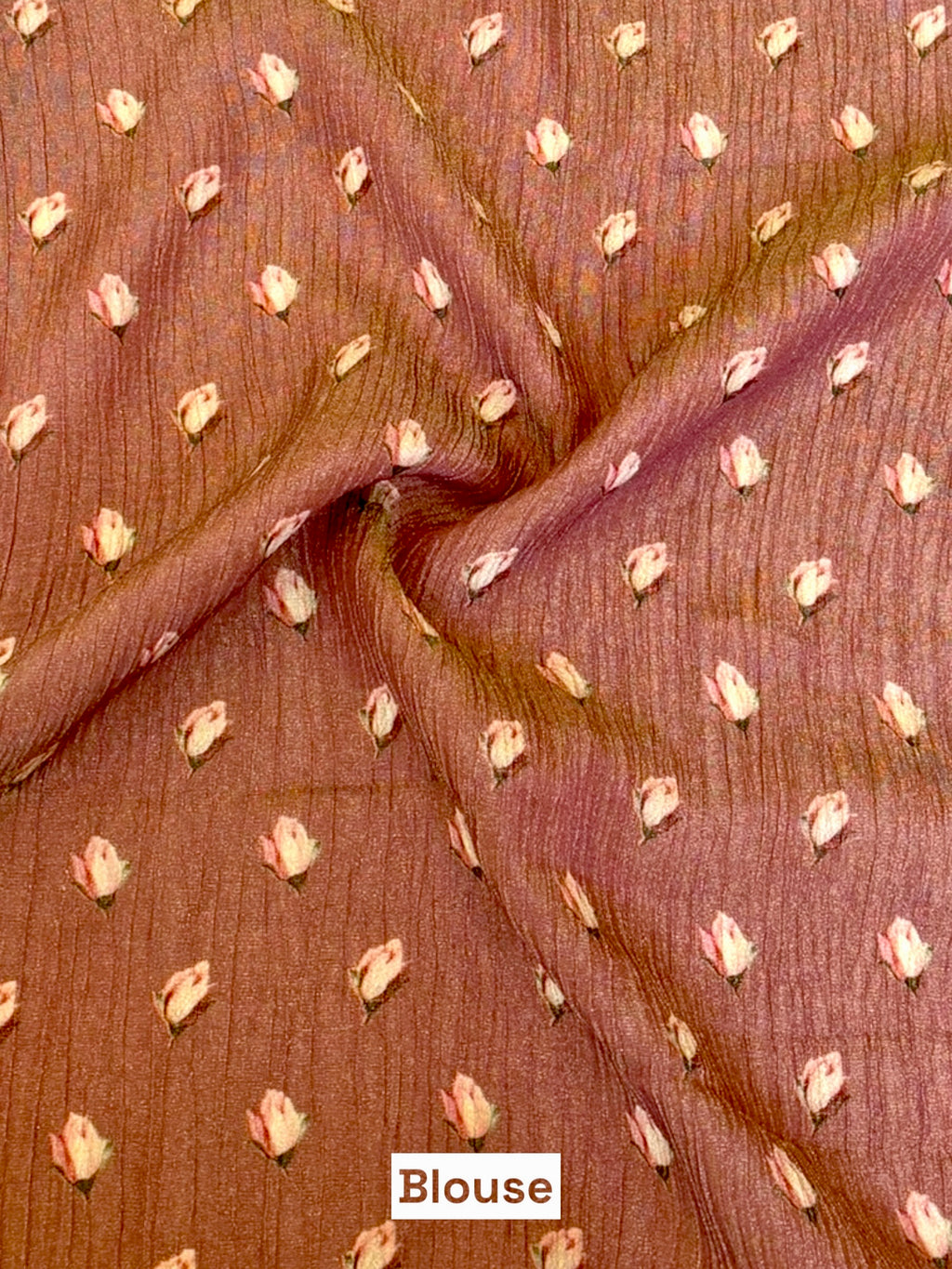 Diamond chiffon saree - Pink