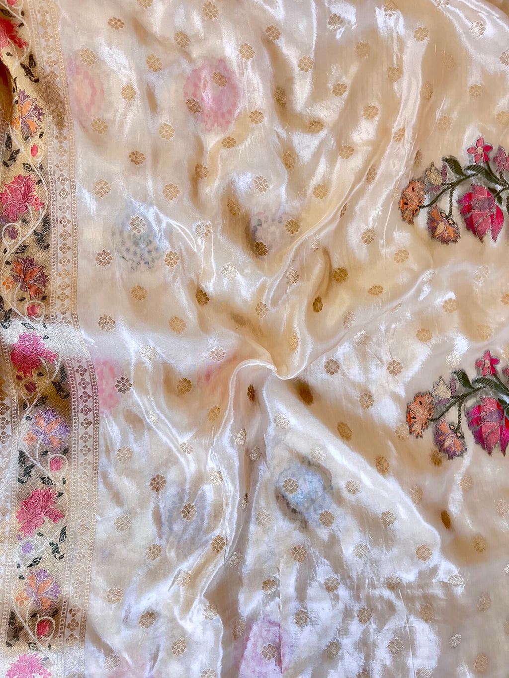 Premium Silk zari saree - Golden