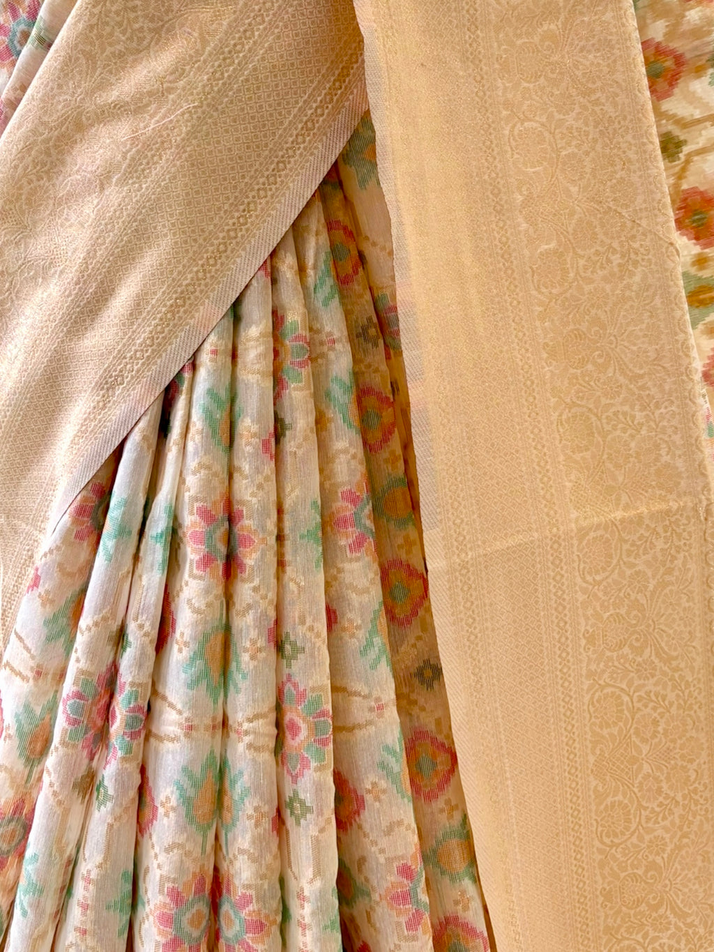 Cotton silk zari saree