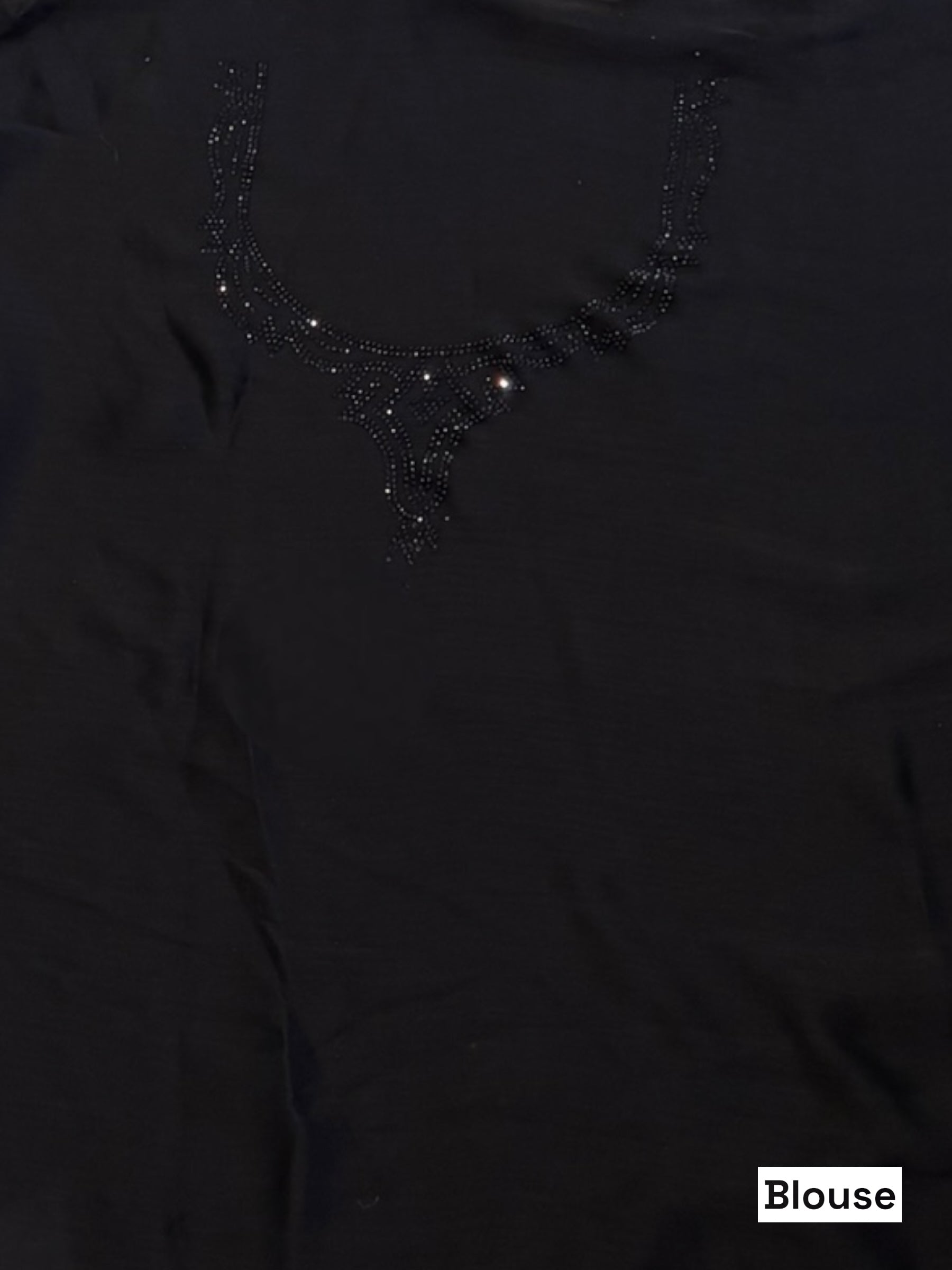 Black sequins chiffon saree