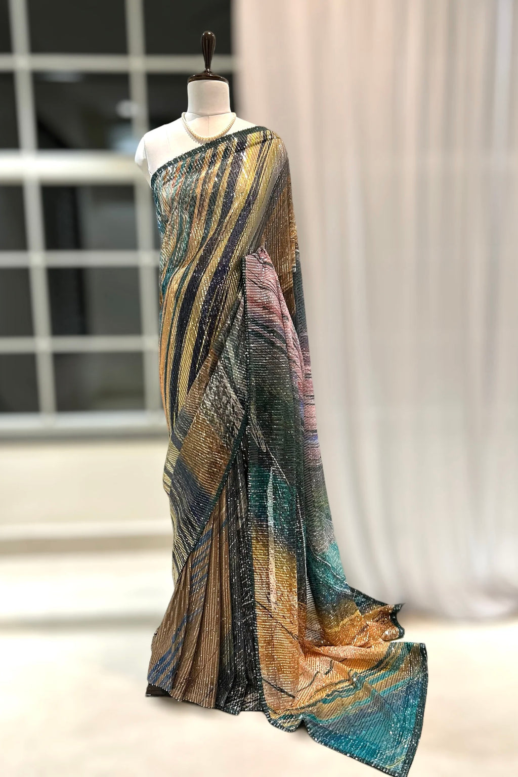 Designer sequins saree