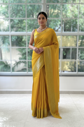 Dola silk saree - Yellow
