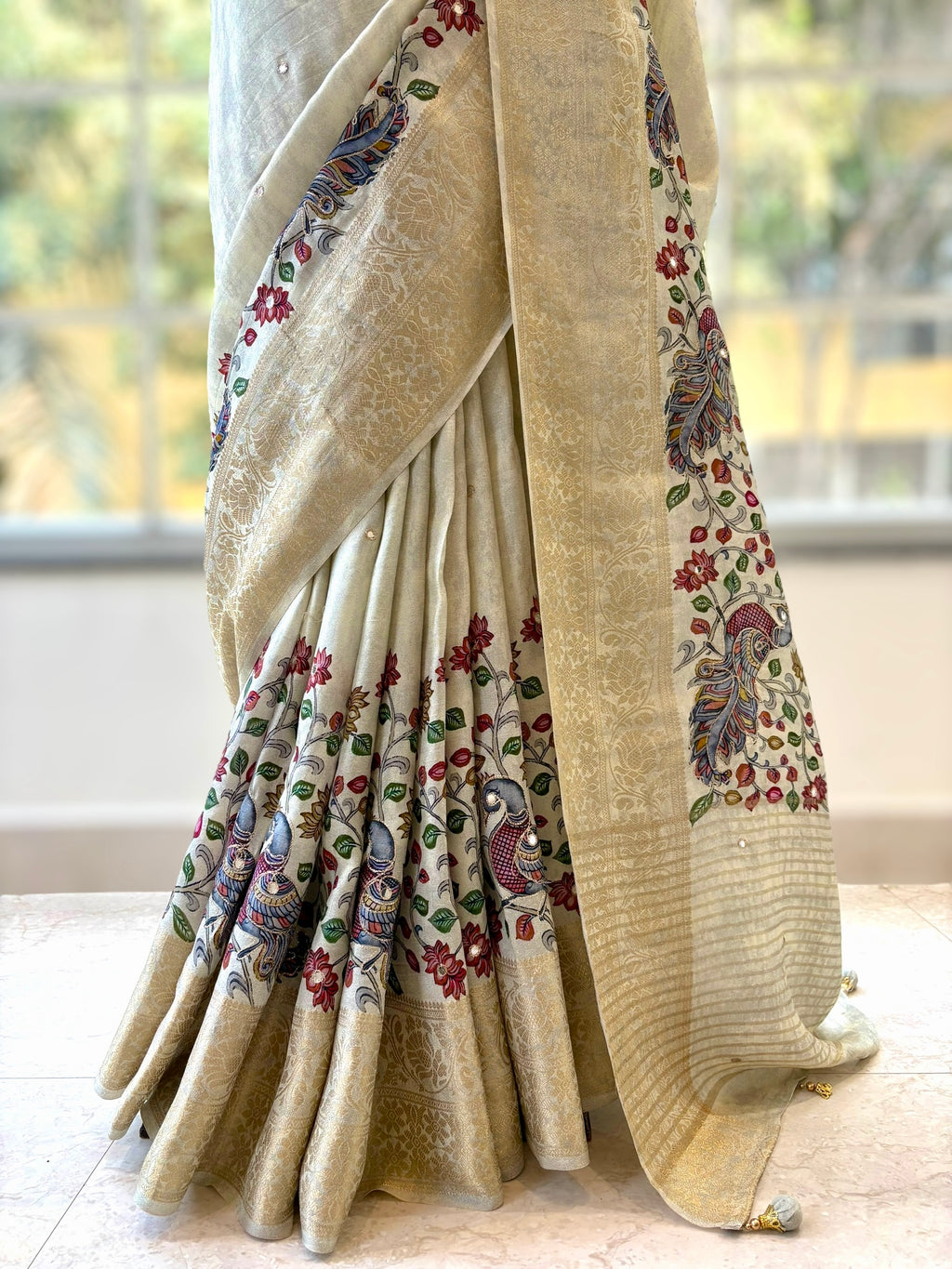 Digital print soft falling silk saree