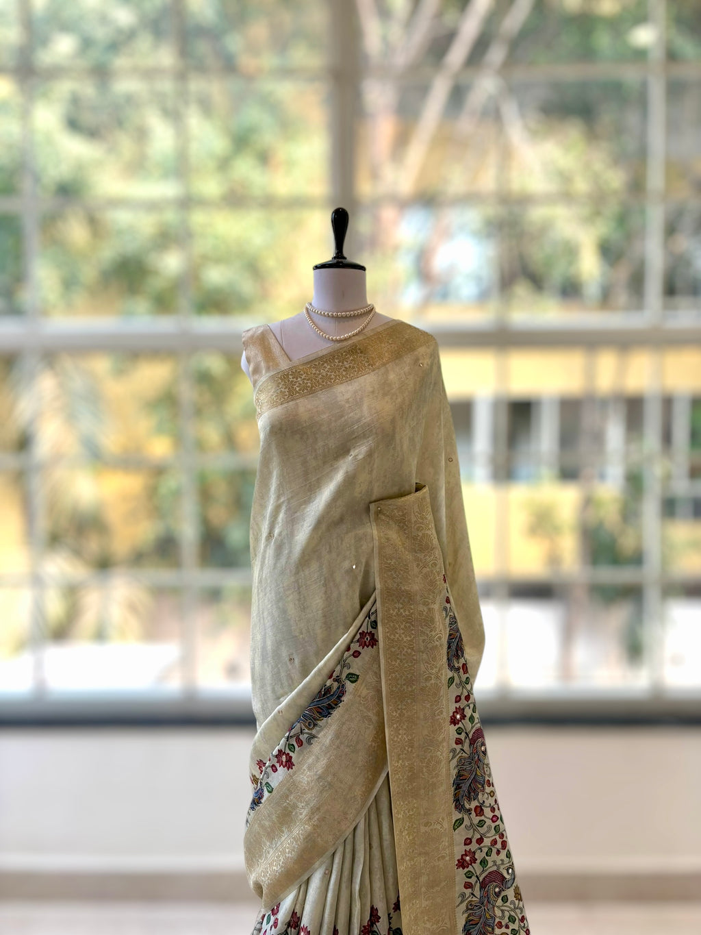 Digital print soft falling silk saree