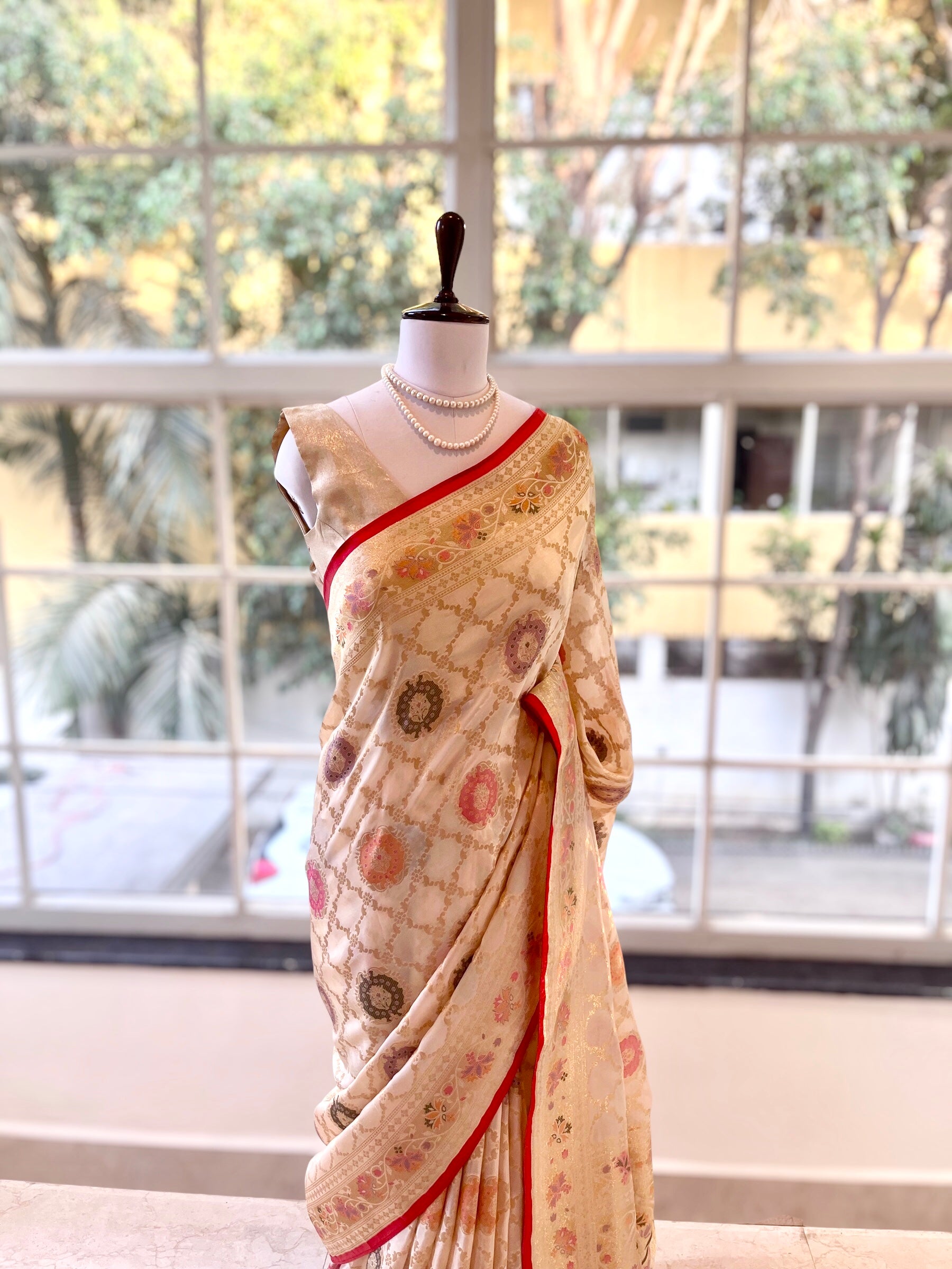 Premium Silk zari saree - Golden