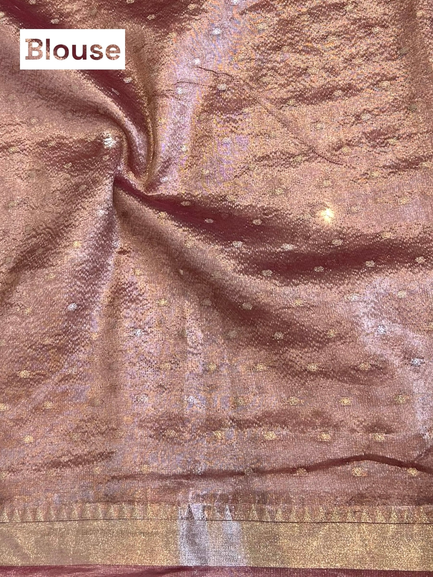 Tissue saree - Rose gold