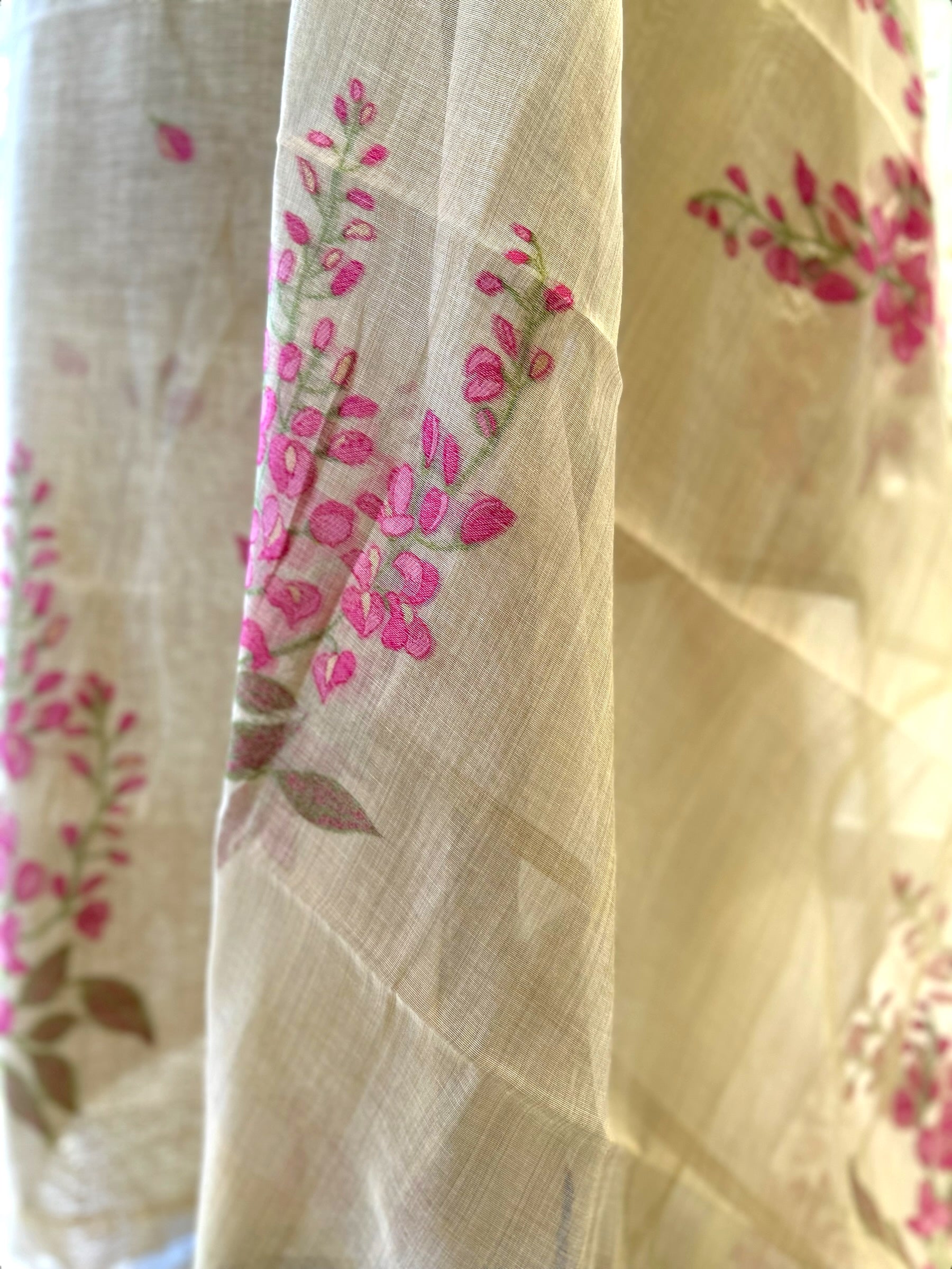 Khaki pink pure cotton suit set