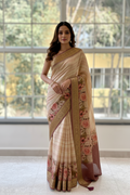 Diamond chiffon saree - Pink