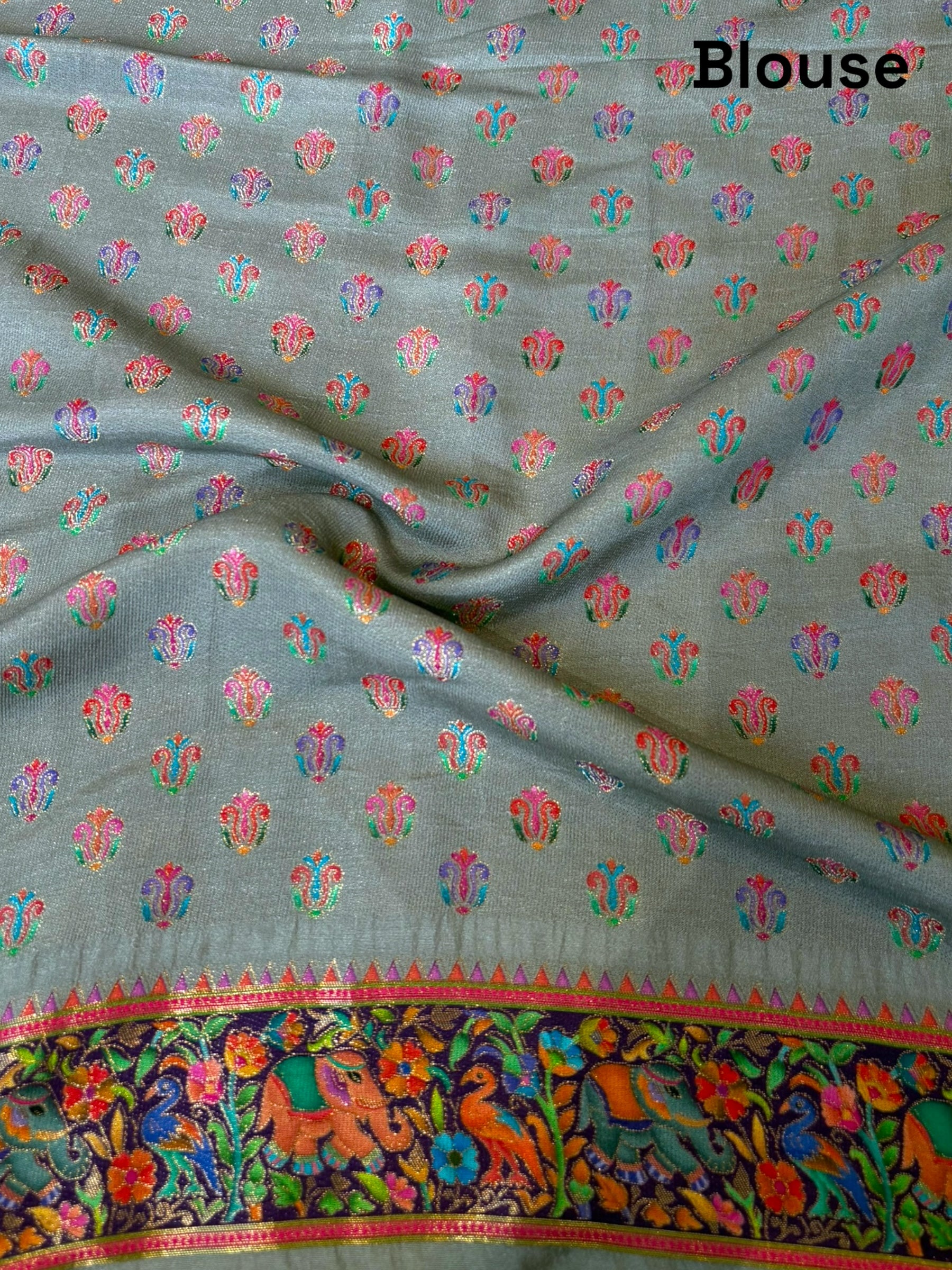 Premium soft silk saree - Grey