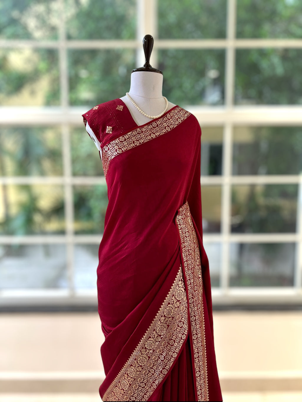 Dola silk saree - Maroon