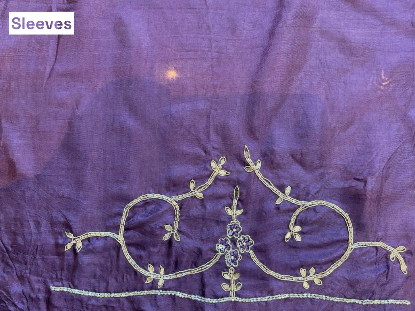 Ho silk embellished saree - Violet