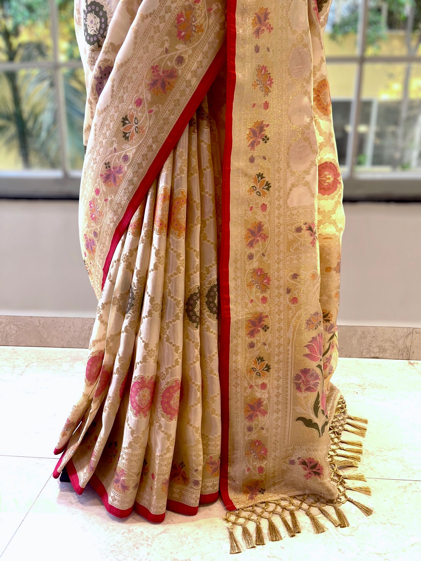 Premium Silk zari saree - Golden