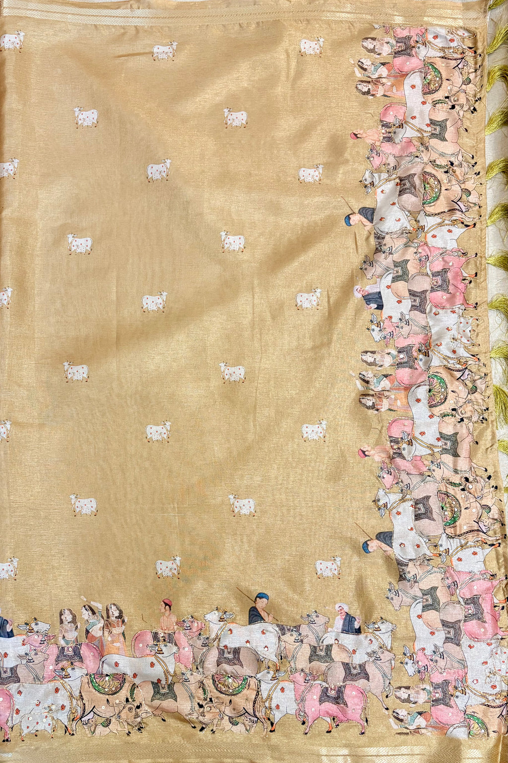 Yellow Pichwai saree