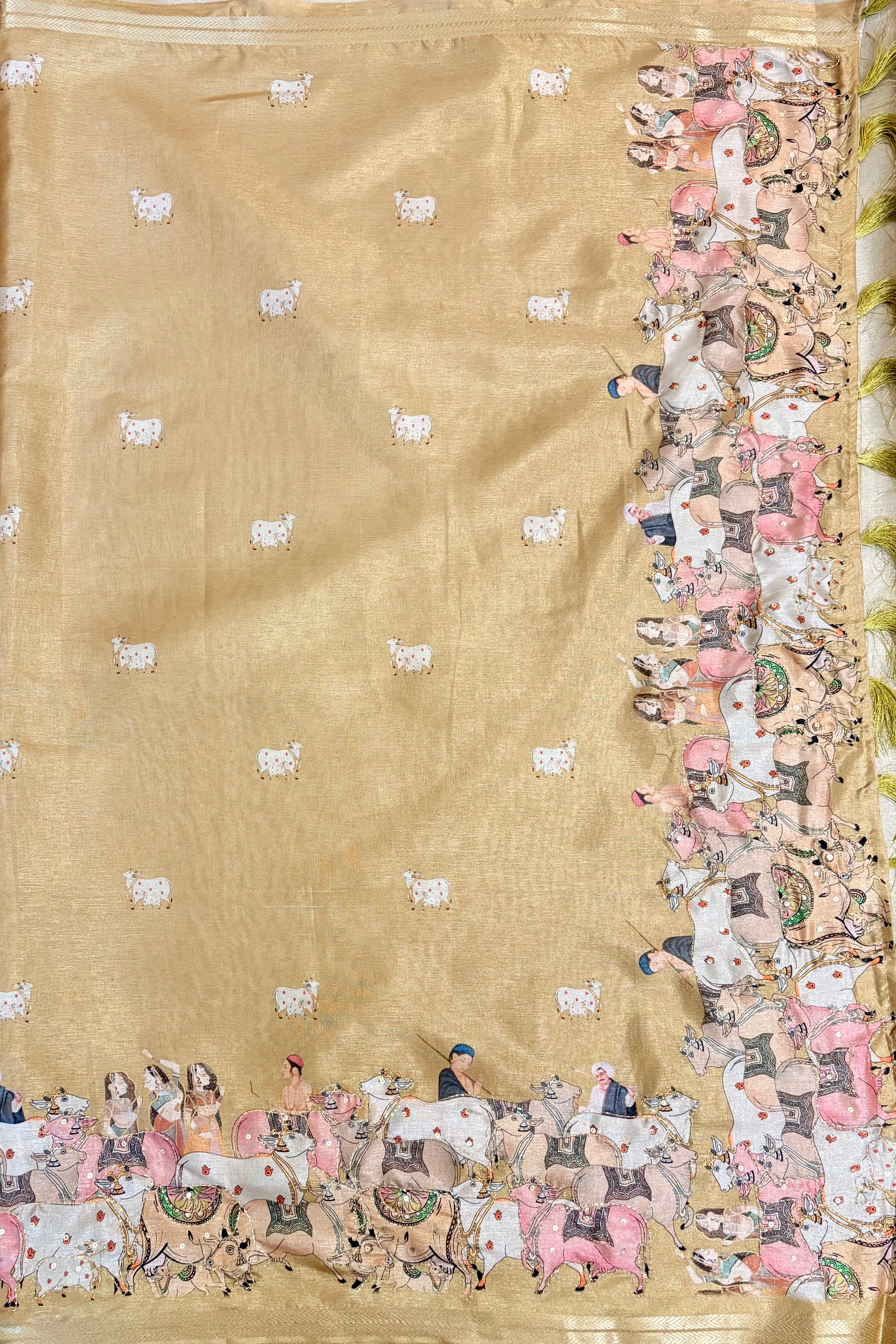 Yellow Pichwai saree