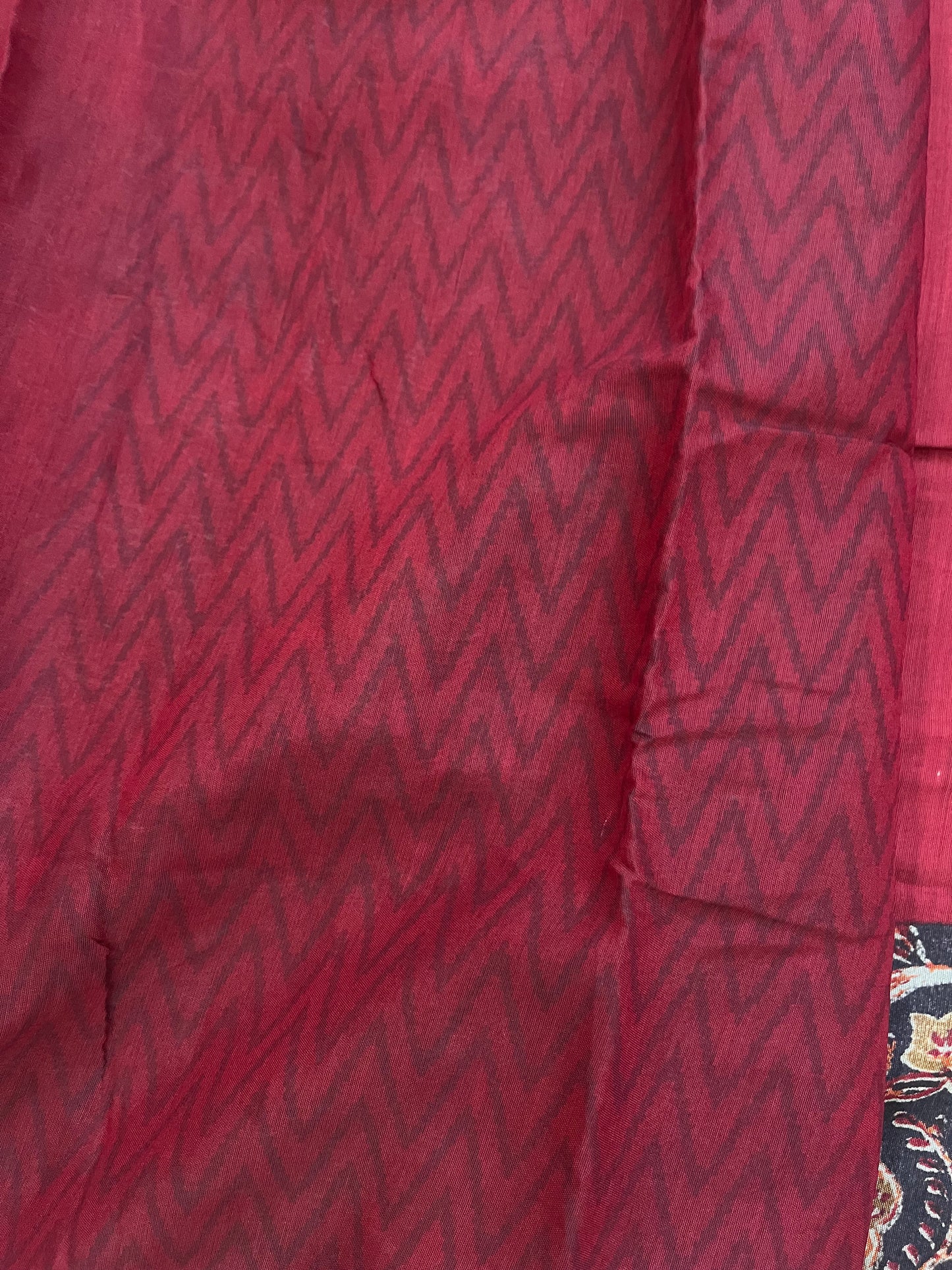 Viscose cotton saree - White