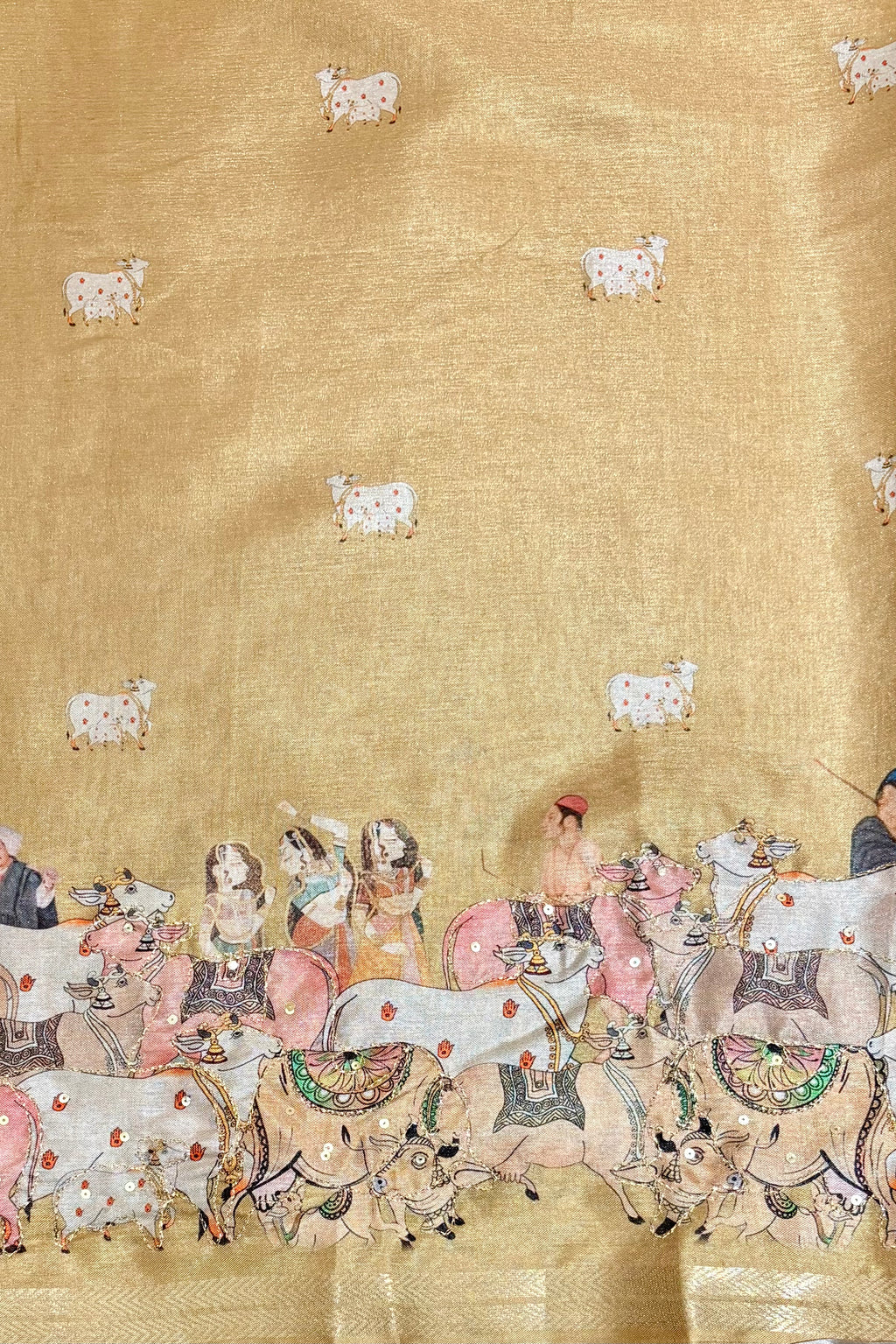Yellow Pichwai saree