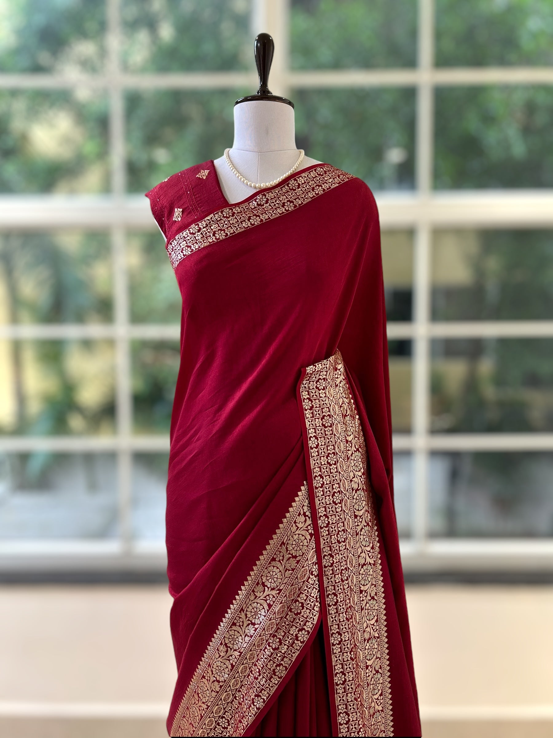 Dola silk saree - Maroon