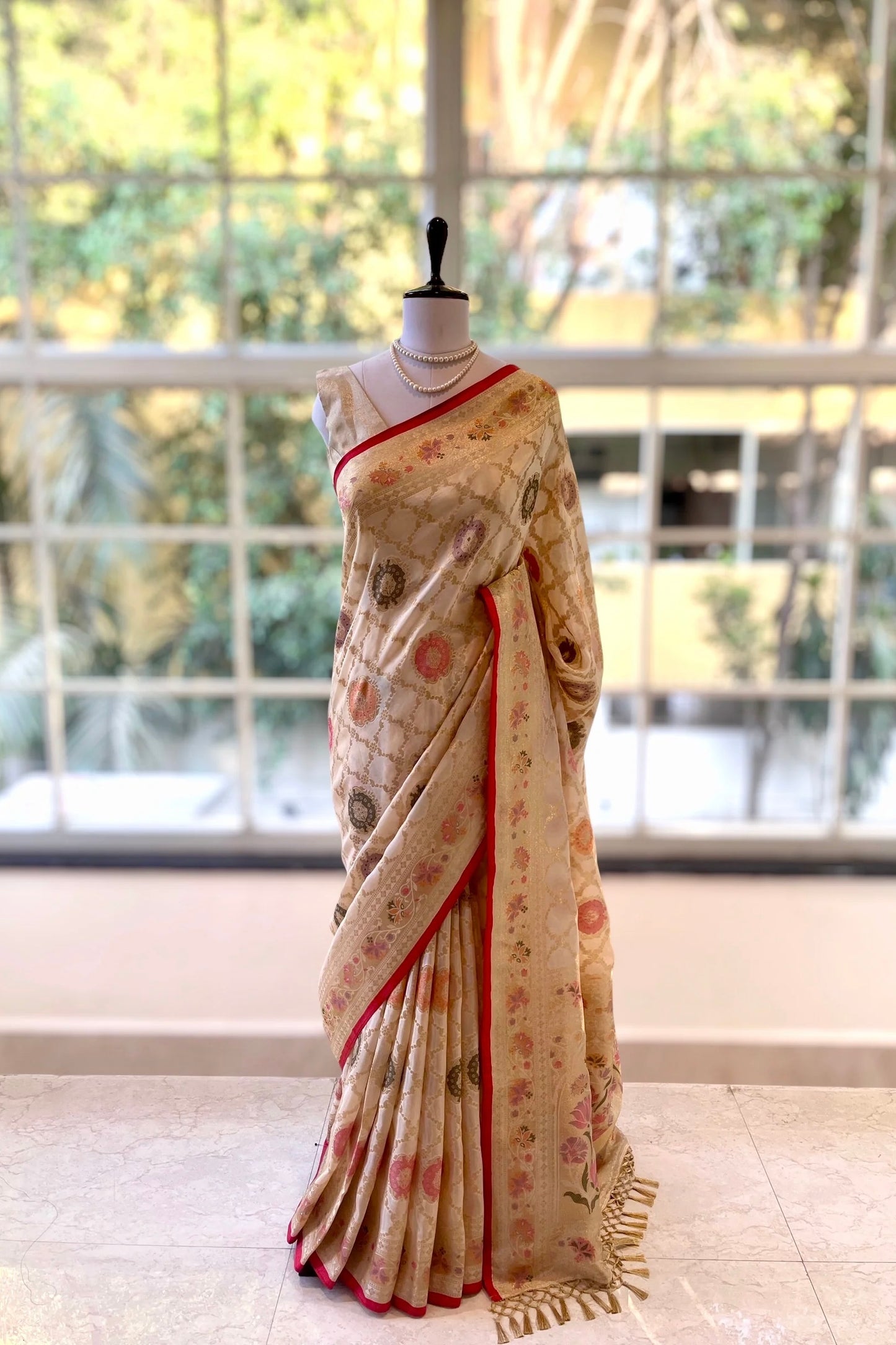 Premium Silk zari saree - Golden