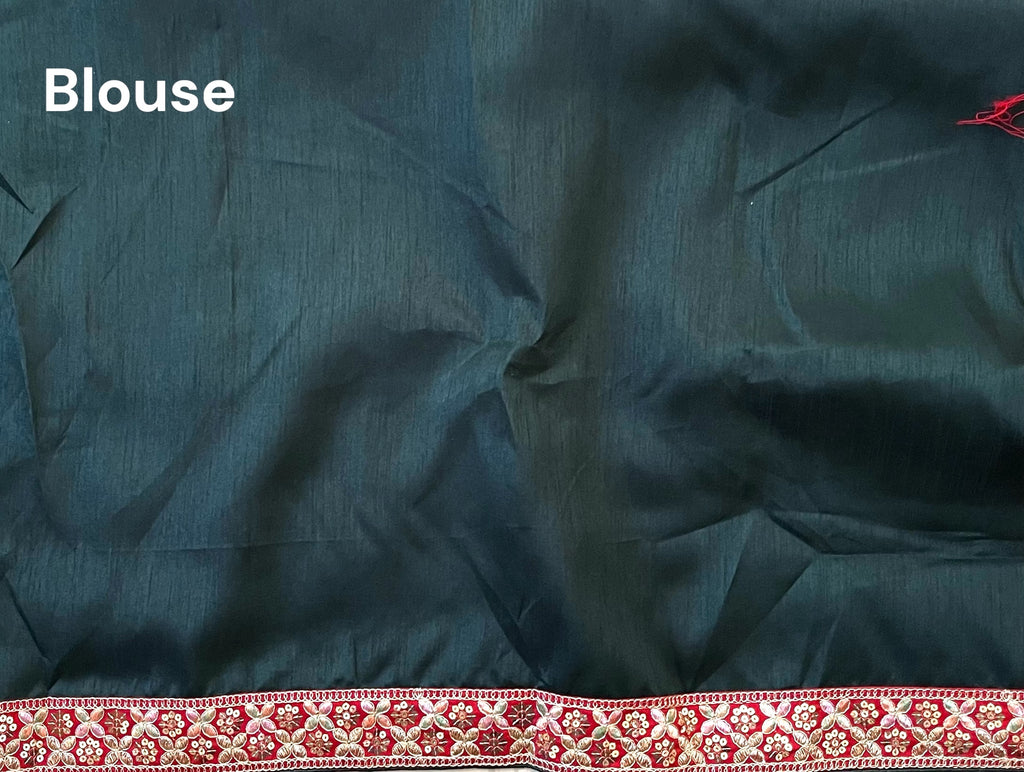 Red Bandhani Printed Saree