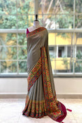 Premium soft silk saree - Grey