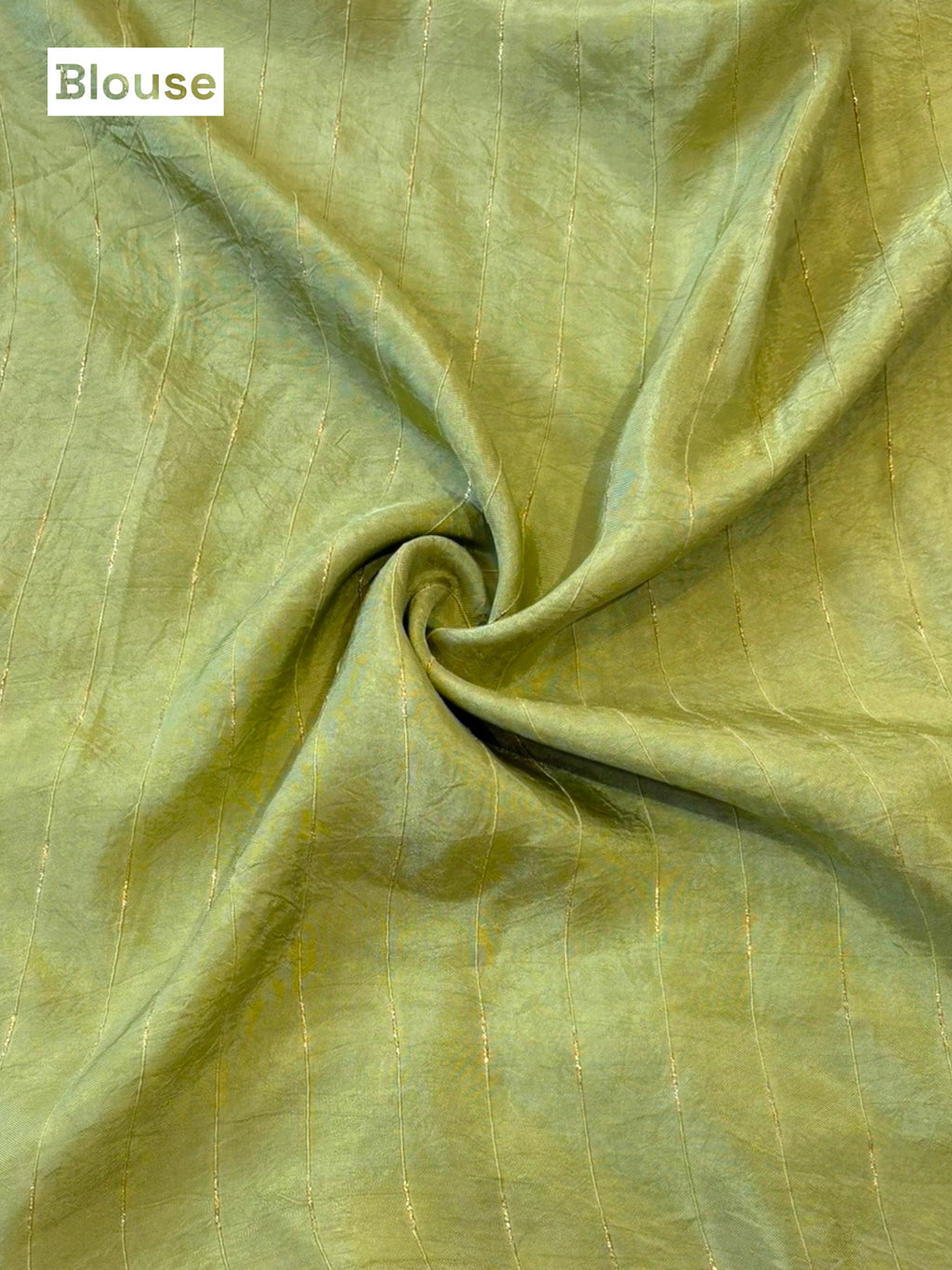 Marble chiffon embellished zari saree - Green