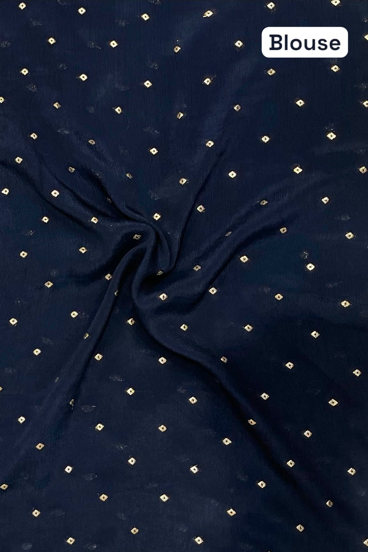 Printed zari chiffon saree