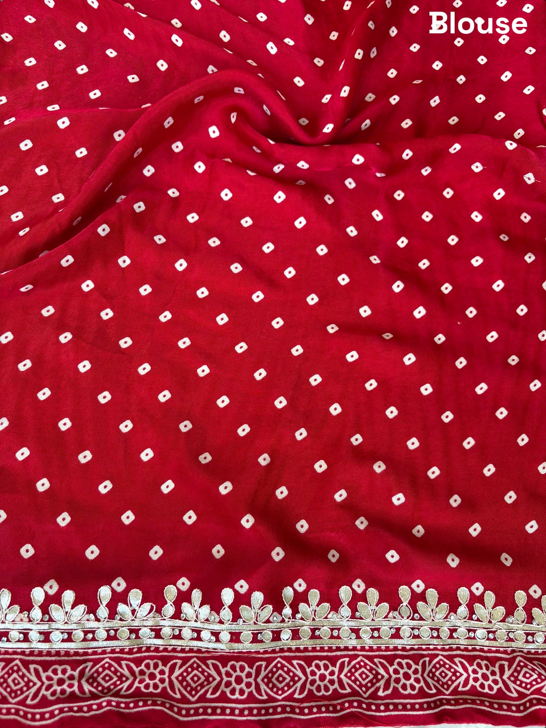 Modal silk traditional saree - Red