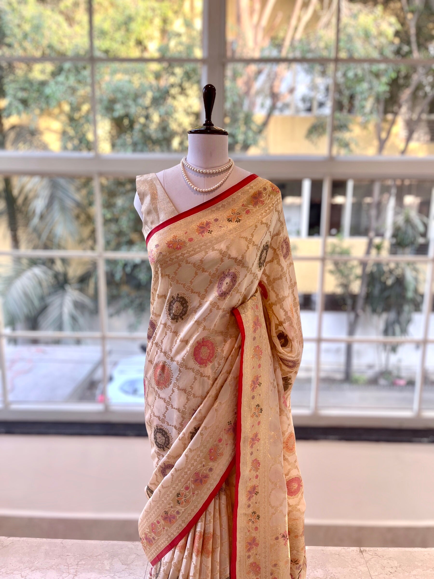 Premium Silk zari saree - Golden