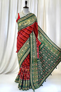 Red green patola saree