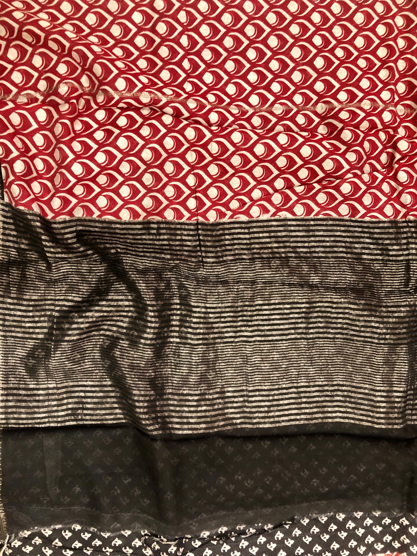 Pure soft Chanderi cotton saree - Red