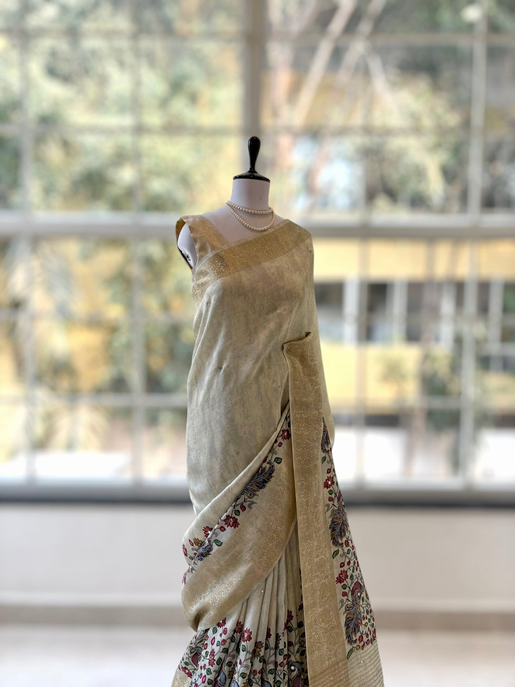 Digital print soft falling silk saree