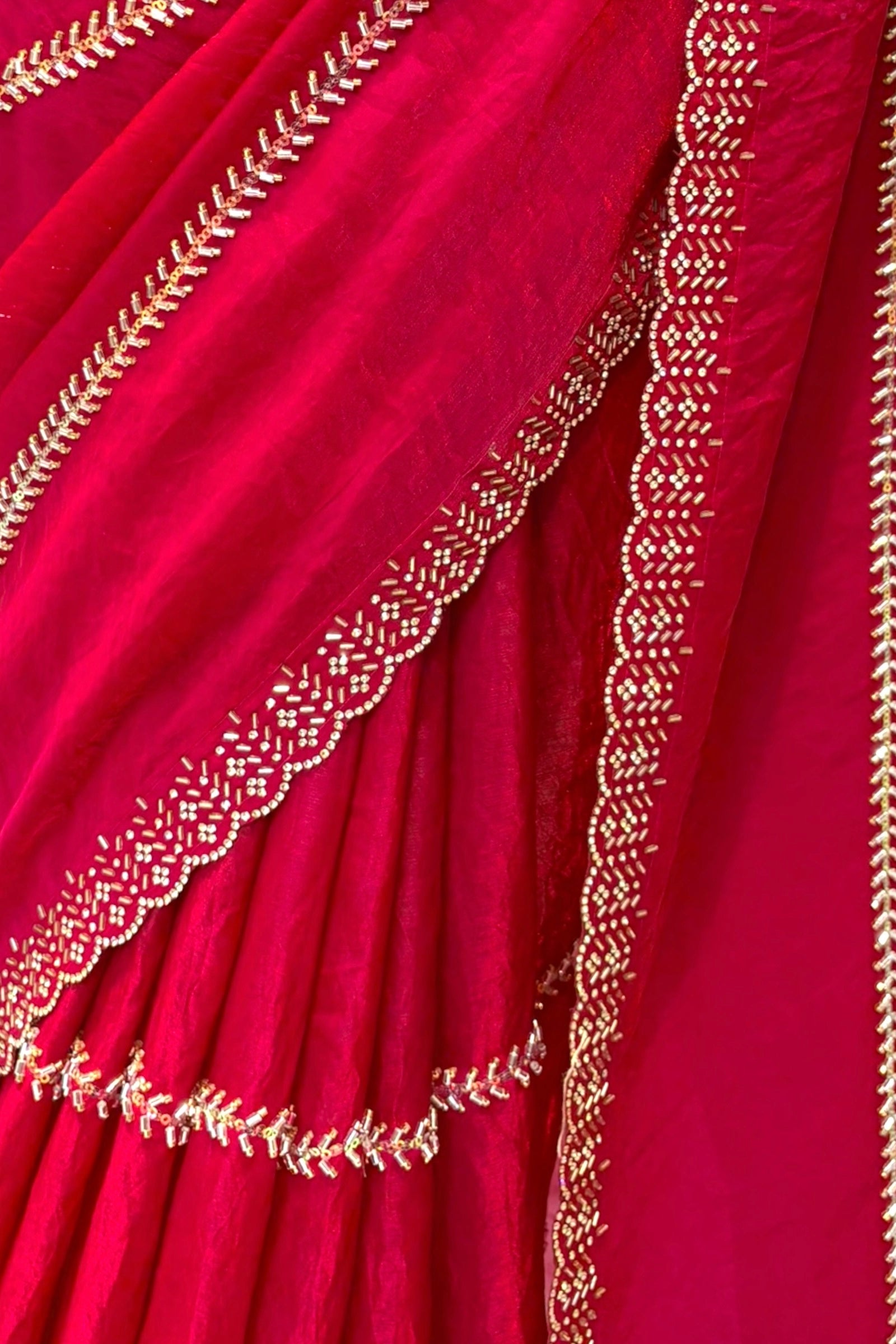 Stripes fendy embellished saree