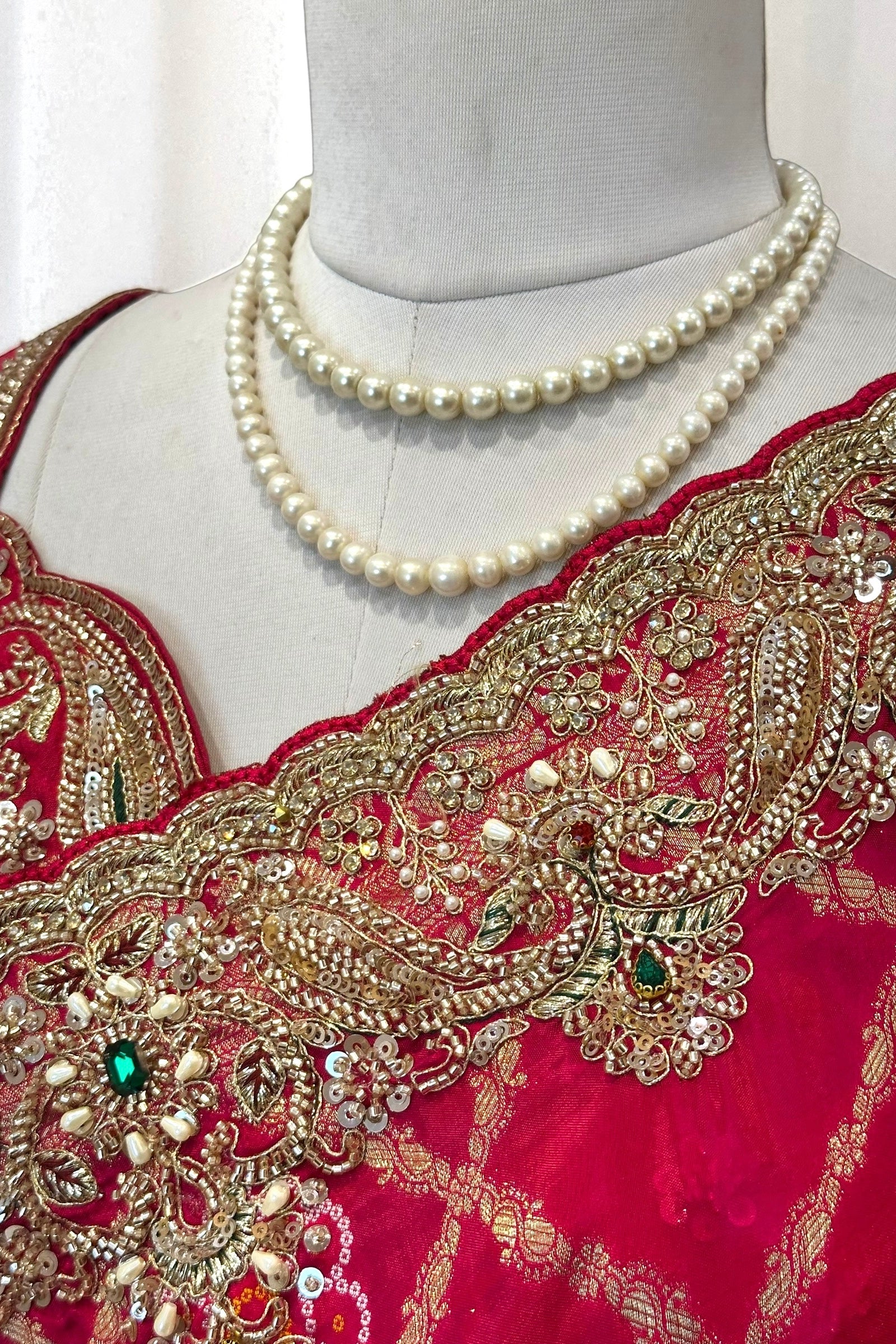 Stitched blouse soft silk saree - Rani Pink