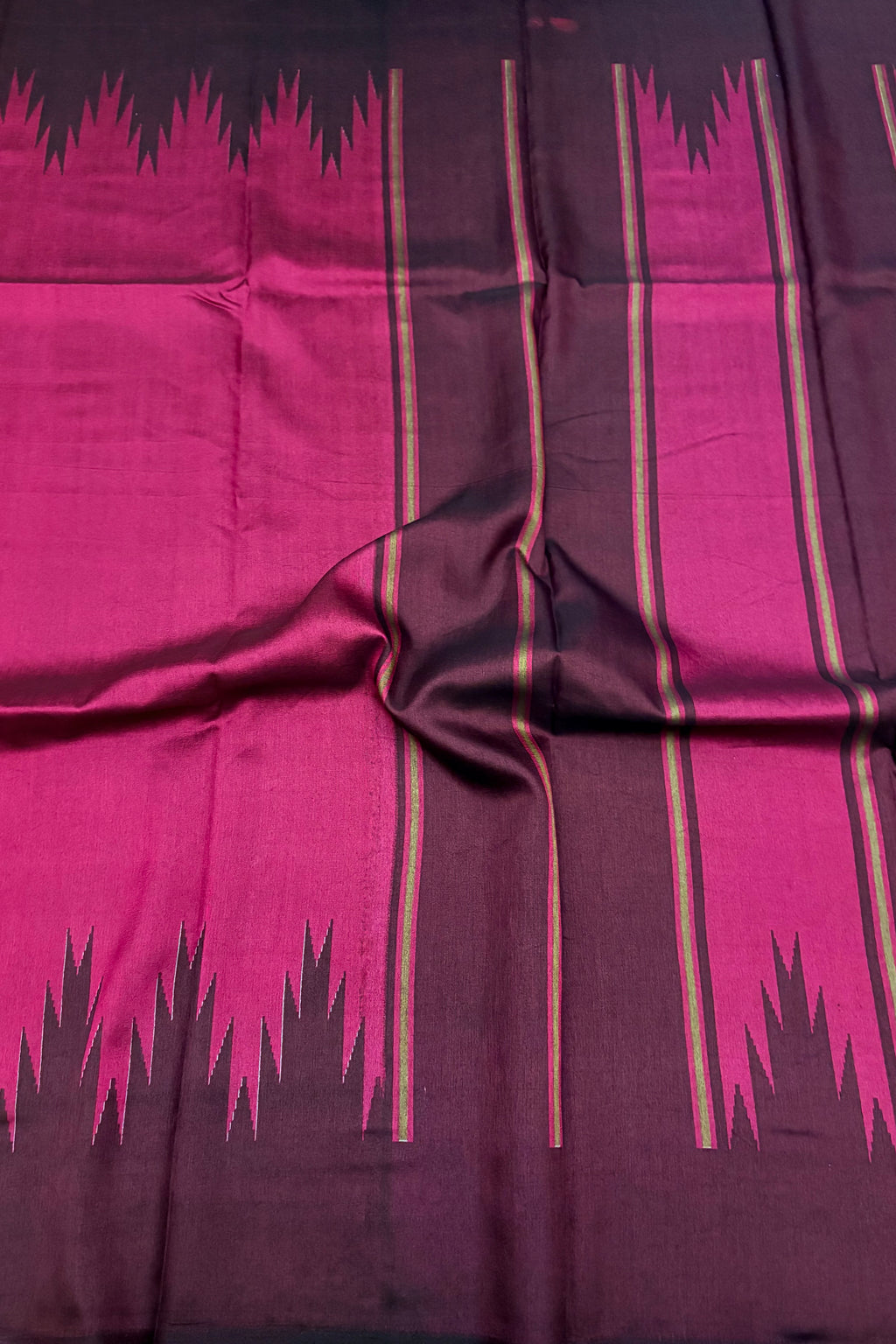Soft silk printed saree - Pink