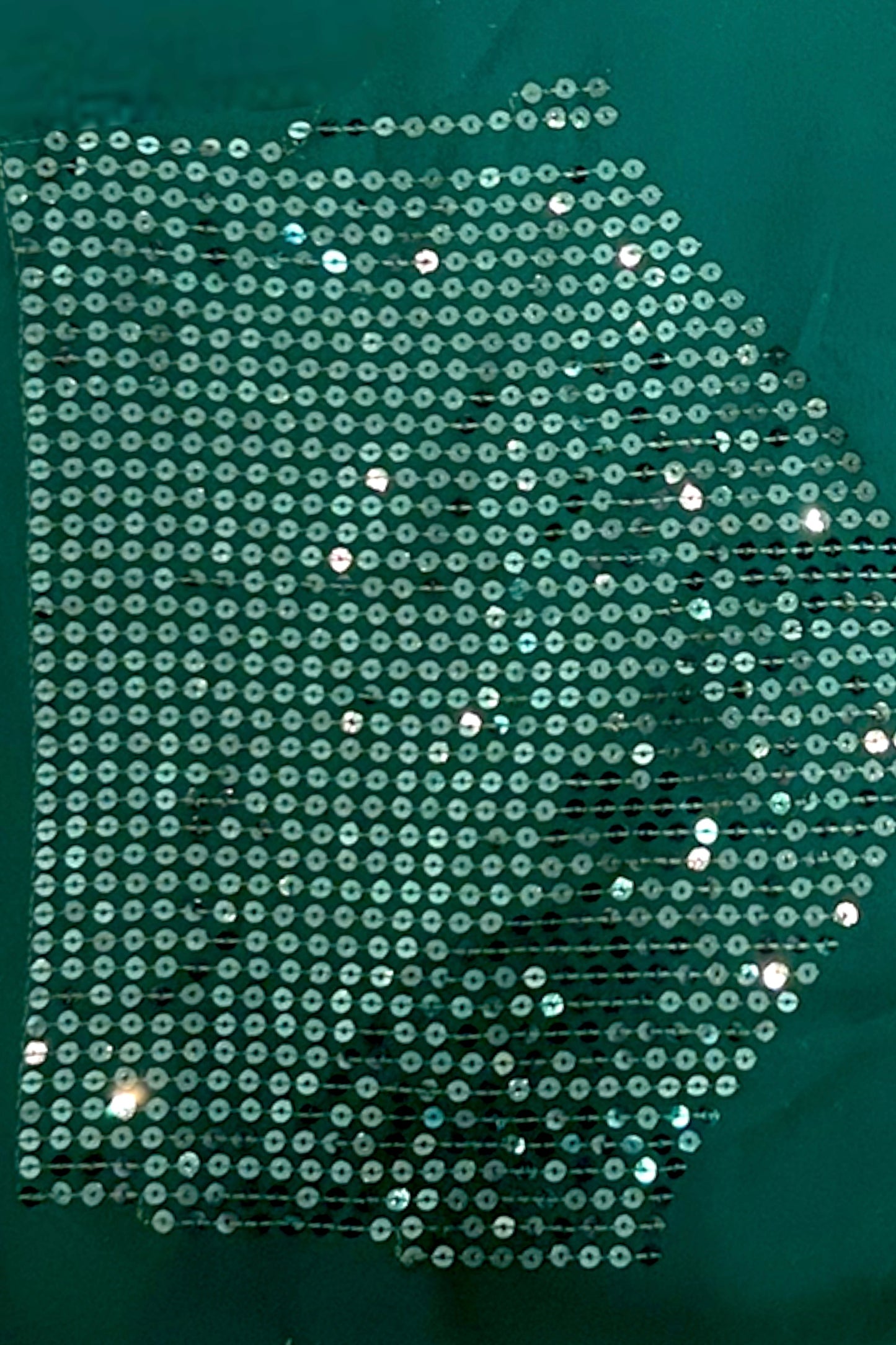 Bottle green georgette sequins saree